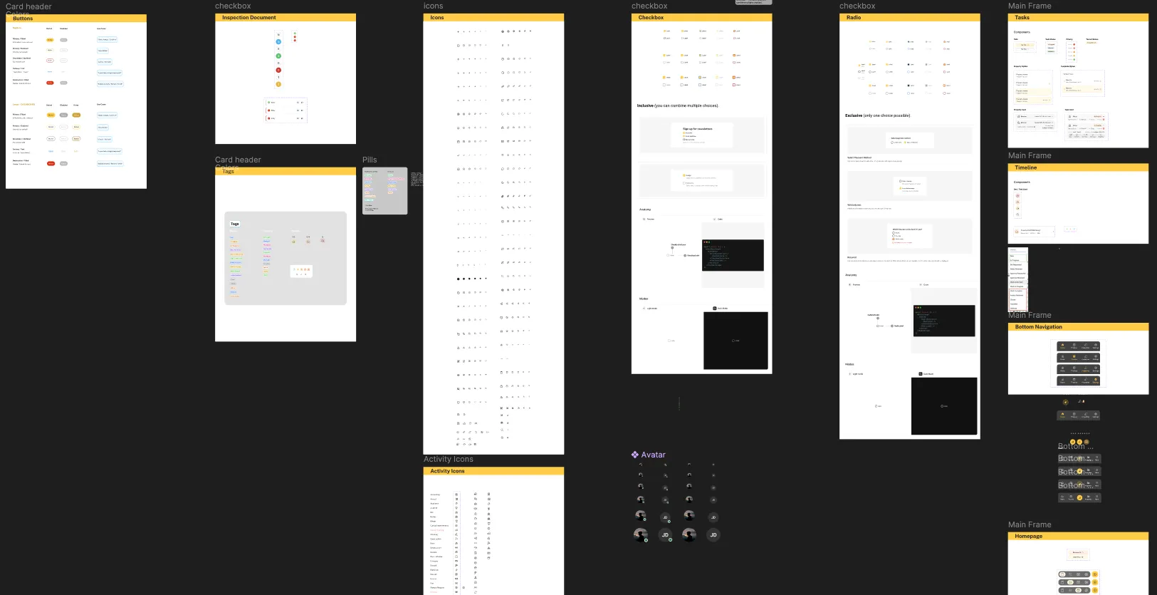 The old zInspector component library in Figma